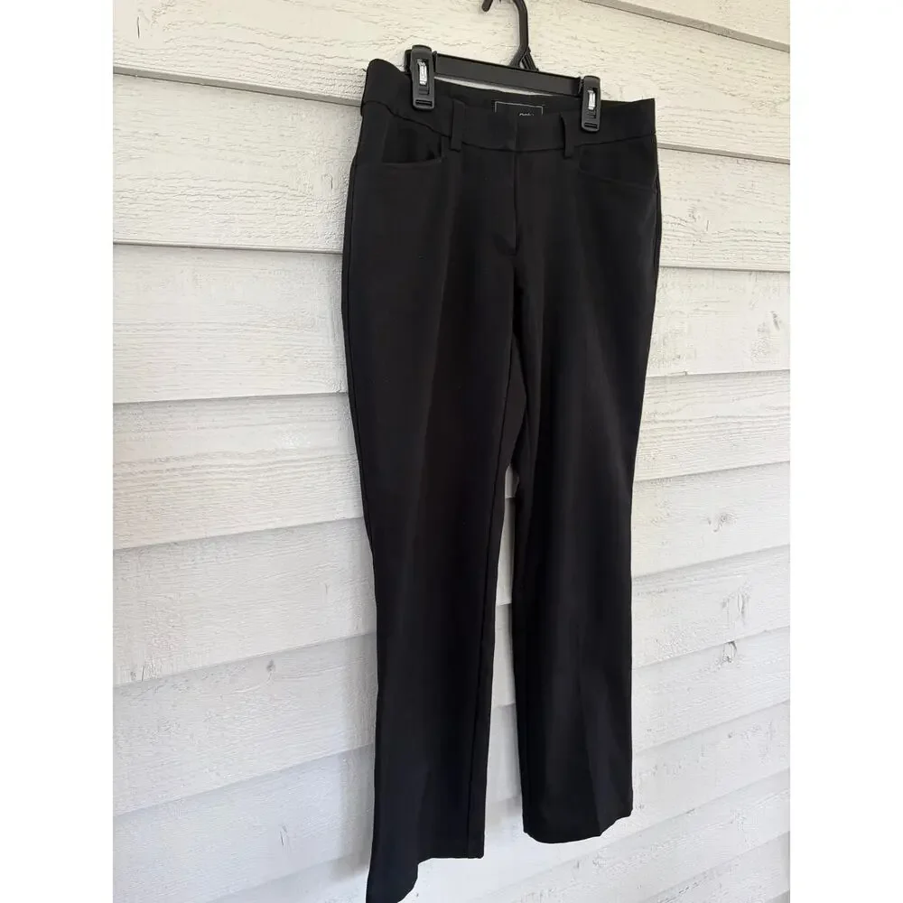 Oobe Black Dress Pants Slim Straight Career Work Size 4 - Picture 3 of 7